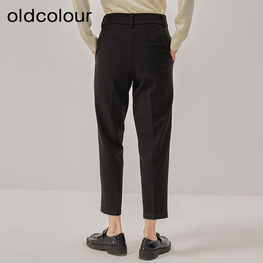 oldcolour冬季新款纯色高腰显瘦直筒百搭气质休闲裤女O44073428 商品图4