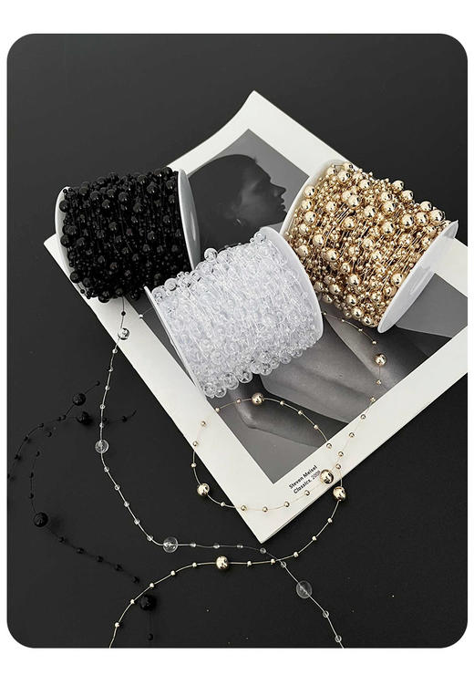 【幻彩链】珍珠链玫瑰金色3+8（30米） 商品图1