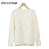oldcolour休闲套头针织衫冬季新款设计感宽松镂空毛衣女O42052230 商品缩略图0