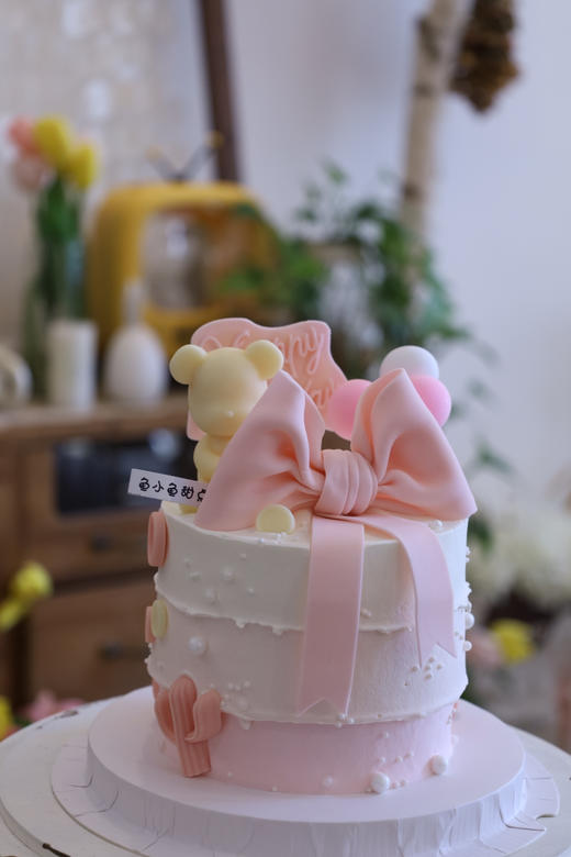 粉色蝴蝶结巧克力小熊（图为4寸） 商品图1