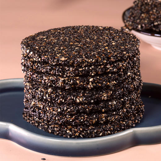 南方黑芝麻黑芝麻饼150g酥脆高钙无添加孕妇休闲零食老人儿童酥脆小吃糕 商品图1