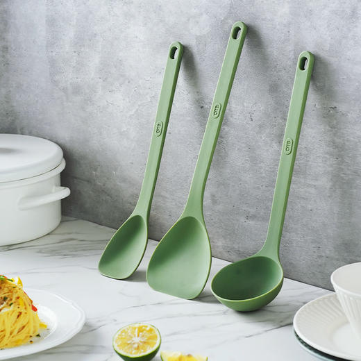 OTB欧标食品级不粘锅硅胶锅铲/汤勺/漏勺/煎铲/牛排夹 耐高温铂金硅胶厨具套装 商品图5
