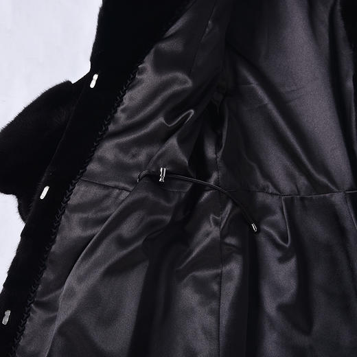 圣三利女装时尚黑色水貂毛皮草SL124D004 商品图3