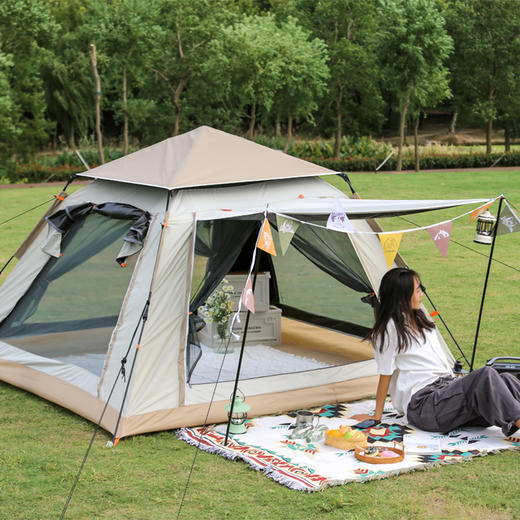 徽羚羊 云海流沙金四角3-4人涂银帐篷 2.1*2.1m（大号）HLY-ZP-22040 商品图2