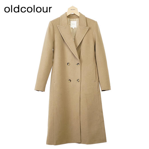 oldcolour冬季新款高级感气质显瘦长款纯羊毛毛呢外套女O44156439 商品图0