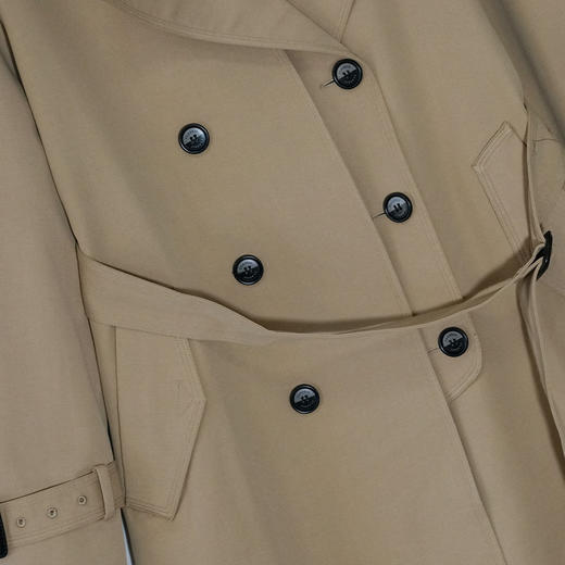 VIVIAN LIU薇薇安刘TR2343107秋女装新款小翻领英伦风双排扣风衣 商品图4