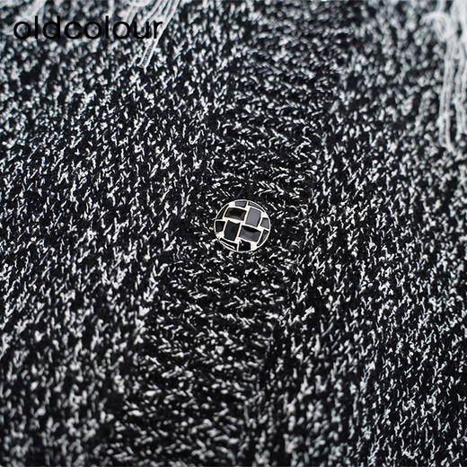 oldcolour气质针织开衫冬季新款V领设计感宽松外套女O44054406 商品图3