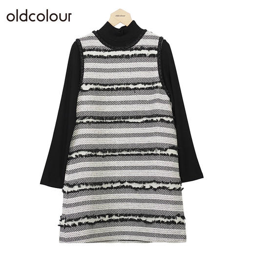 oldcolour长袖连衣裙冬季新款宽松通勤内搭两件套女GO41103919 商品图1