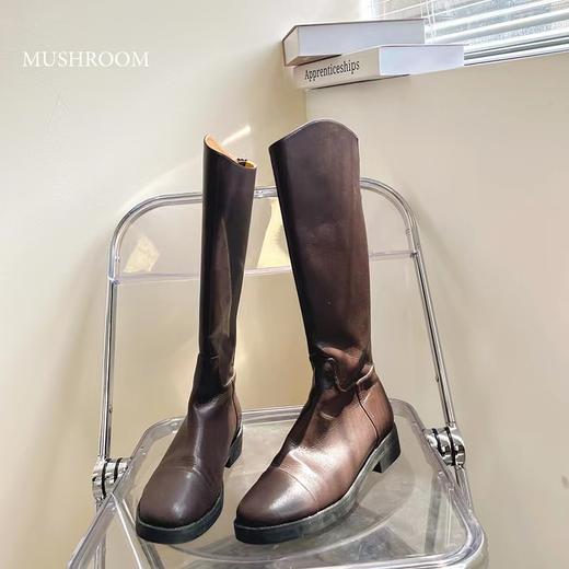金蘑菇菇【茶歇战靴～】腿精的福音！修饰瘦长直腿时尚秋冬高筒靴 商品图1