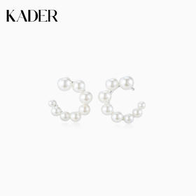 KADER卡蒂罗 甜甜圈 人造珍珠耳钉女生925银耳饰小众设计感2023新款爆款