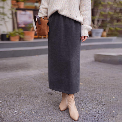一姐秋冬文艺百搭休闲半身裙 商品图0