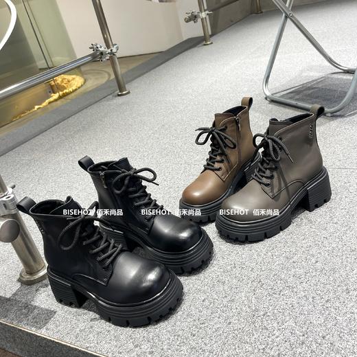 新品厚底加绒女士百搭时尚增高矮靴919B35528（W） 商品图0