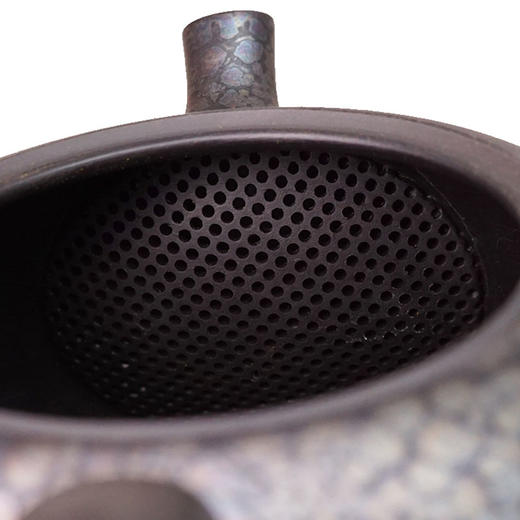 日本进口常滑烧大师作昭龙天目釉丸型雅盖茶壶260cc 商品图3