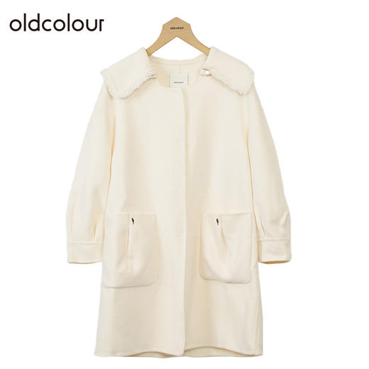 oldcolour纯羊毛大衣冬季新款娃娃领中长款毛呢外套女GO41155912 商品图0