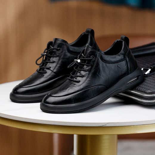 男士皮鞋休闲内增高6cm商务正装皮鞋新郎结婚婚鞋 商品图1
