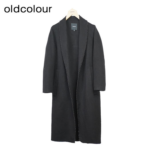 oldcolour双面羊毛大衣冬季新款时尚高级长款毛呢外套女O43156159 商品图2