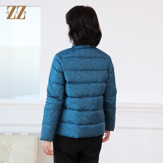 佐尔美冬季新款 气质时尚双面穿花纹图案短款羽绒服女E24YY17 商品图4
