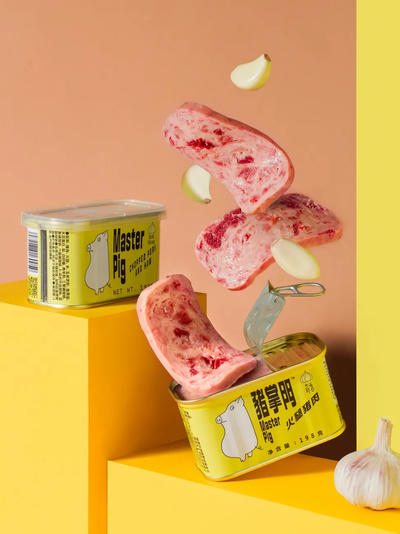 猪掌门年代午餐肉，双十一活动钜惠！！！猪掌门年代午餐肉六罐装买就送3片40g片装火腿午餐肉 商品图8