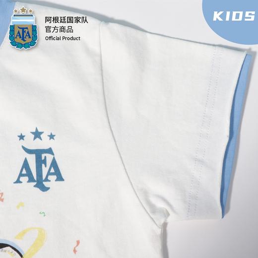 阿根廷国家队官方商品丨卡通印花蓝白撞色拼接T恤童装梅西足球迷 商品图2