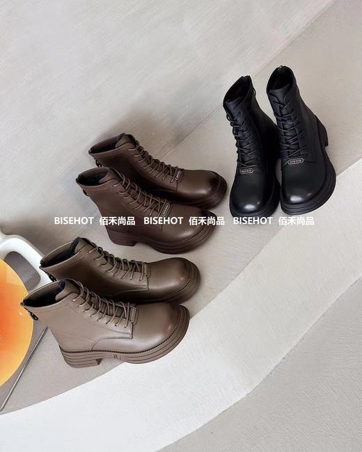 新品女士圆头橡胶大底舒适百搭女矮靴798B35514（W） 商品图7