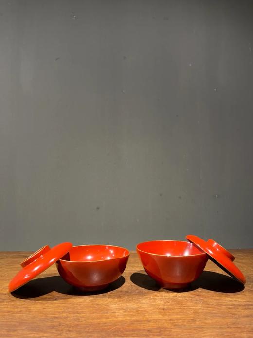 朱红大漆金漆沿盖碗两件套组，顺丰包邮 商品图8