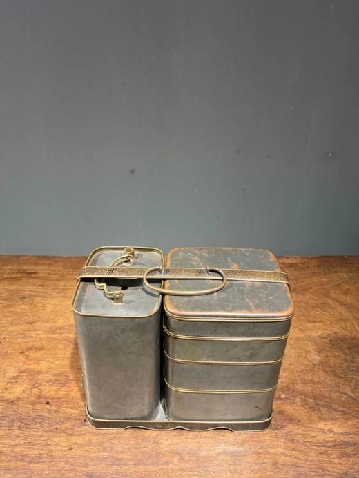 鎏银髹红漆多层餐饮携带盒，顺丰包邮 商品图1