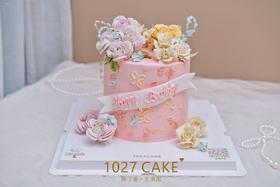 1027CAKE |  精致韩式豆沙裱花蛋糕 （需提前1周预定）