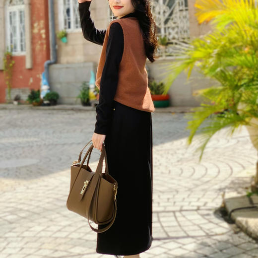 【百图lulu定制】【灯芯绒A字裙】【赠腰带】厚实 内里磨毛 灯芯绒  简约优雅 A字半裙字 商品图3