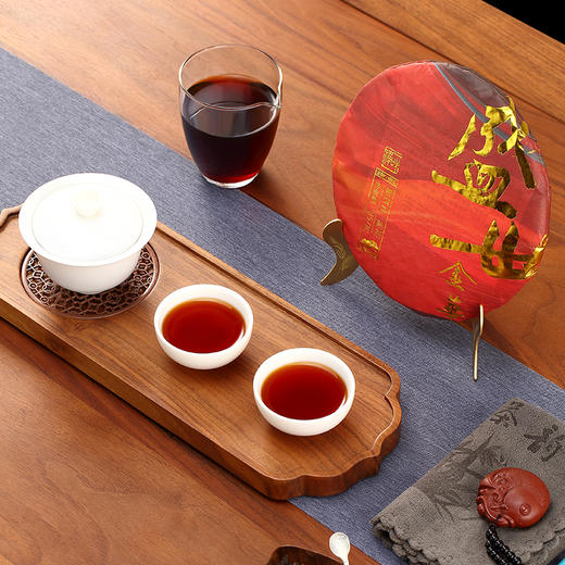 云海复兴号丨盛世金华 普洱熟茶 勐海布朗山熟普 2013年原料 357g 商品图5