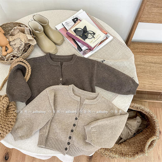 【儿童衣橱焕新生！质感柔软】童装秋季儿童秋装韩版毛衣开衫，上衣毛线衣男女童针织衫，质感柔软 舒适犹如贴身的温暖拥抱。简约设计彰显优雅， 透气性佳 暖秋必备-QQ 商品图2