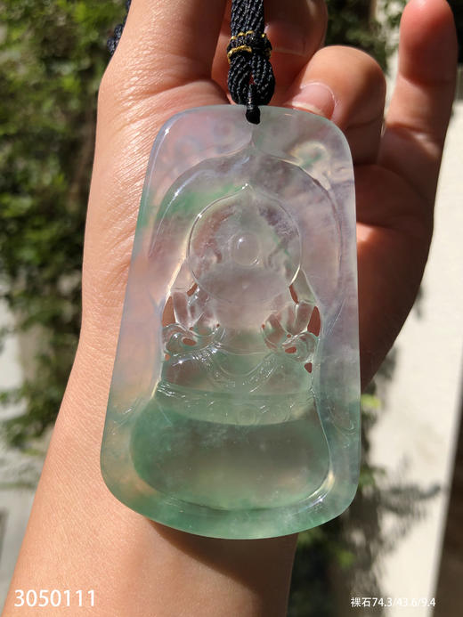 玻璃种飘翠度母素件【3050111】具体价格微信咨询 商品图7