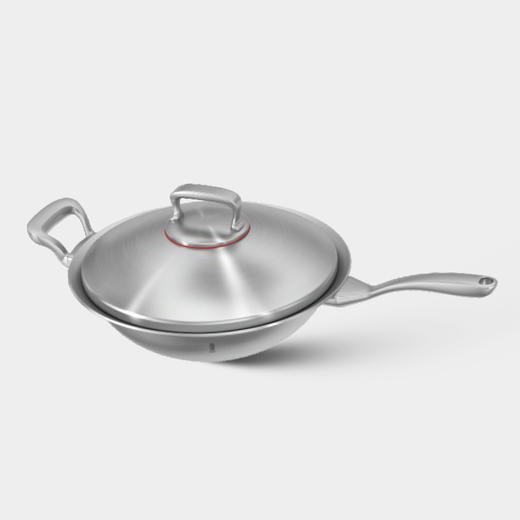 睿翼系列-32cm单柄圆底胀盖中式炒锅 商品图0