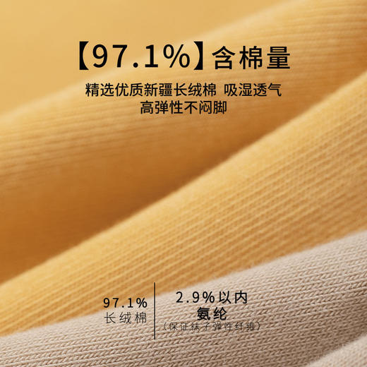 【6双装】悠约 女士中筒纯棉无骨缝头袜子906 抗菌防臭秋冬款抗起球棉袜长绒棉 商品图4