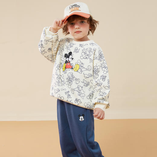 春秋男童卫衣卫裤套装米奇印花中大童运动休闲套装ZD3CT013
 商品图3