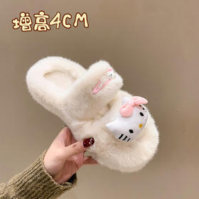 2023年秋冬季，网红一字带毛拖女，热卖爆款！时尚外出仙女风，厚底舒适，演绎潮流新潮！