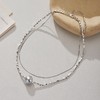 Oflye潮流饰品 法式复古双层碎银子珍珠项链女小众设计感颈链时尚气质轻奢锁骨链 商品缩略图3