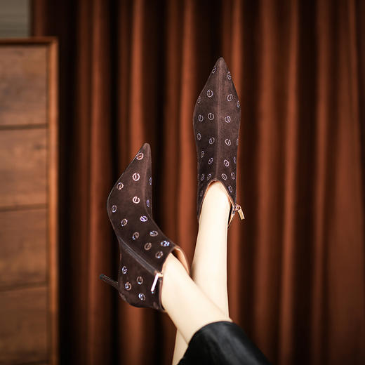 冬季新款，内外真皮水钻舒适气质短靴YLY-W166-05 商品图13