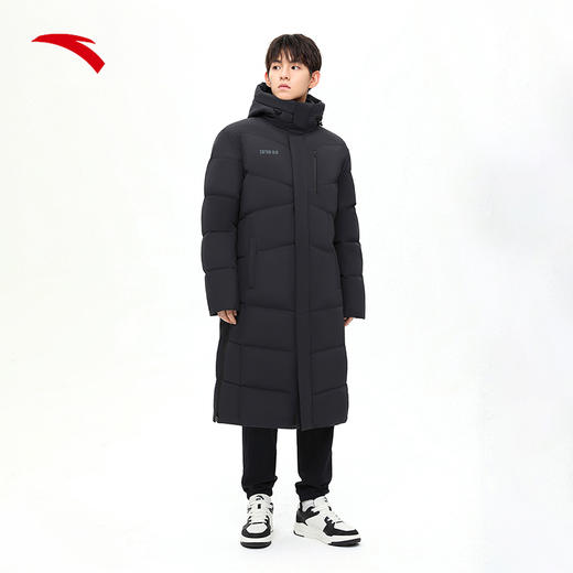 安踏雪壳羽绒服丨防泼水长款羽绒服男冬季保暖舒适羽绒服152411901 商品图0