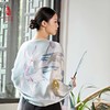 SAINTJOY/上久楷女式真丝披肩 合乐连年·灰绿色 PJS20002 商品缩略图4