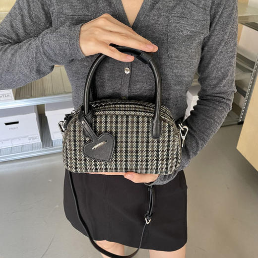 geemaa 格纹毛呢波士顿包 商品图4