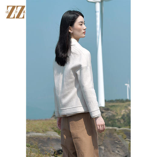 佐尔美2021冬季新款 时尚气质针织羊毛中褛外套女E14ZD12 商品图4