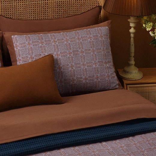 学院格纹四件套全棉复古床上四件套 商品图2