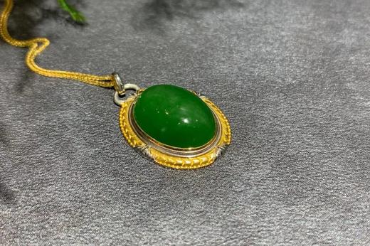 【御珠宫坊】金镶碧玉吊坠 商品图3