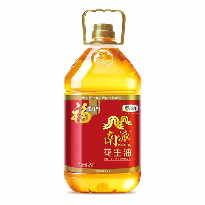 福临门食用油压榨一级南派花生油5L