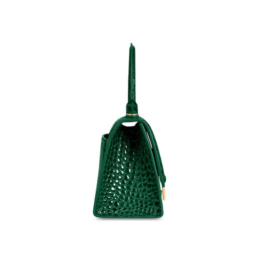 BALENCIAGA 巴黎世家 女士 HOURGLASS 鳄鱼纹压纹小号提挎包 绿色 593546 1LRGM 3011 商品图1