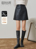 【79元福袋，不支持退换】熙世界皮裙半身裙女秋冬高腰显瘦小个子a字PU皮短裙 商品缩略图0