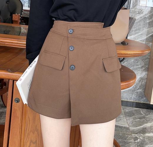 3955#韩版高档百搭单排扣裙裤 商品图1