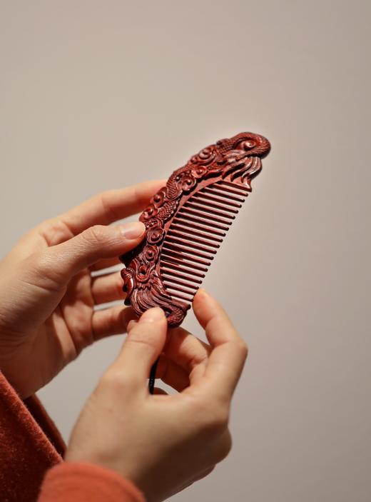 【国庆特惠】小叶紫檀祥龙·木梳 s1 商品图0