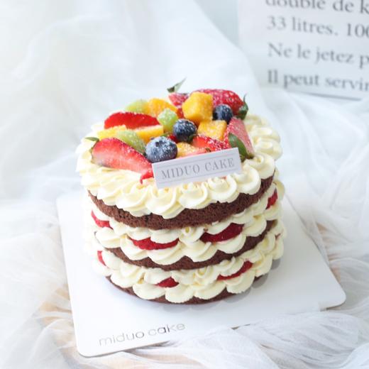 裸蛋糕系列｜ 巧克力裸蛋糕~新鲜水果，动物性淡奶油~ 商品图0