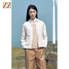 佐尔美2021冬季新款 时尚气质针织羊毛中褛外套女E14ZD12